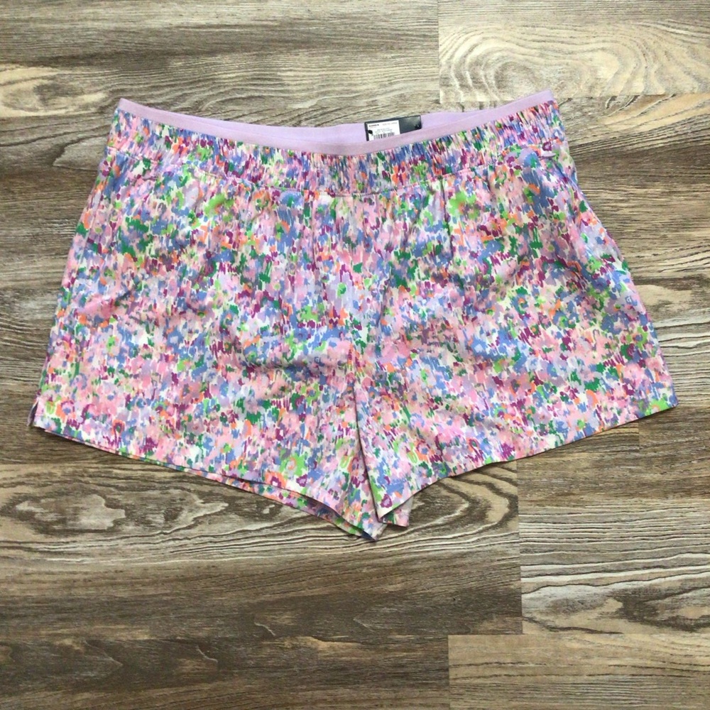 Tek Gear Blush Ditsy Athleisure Active Wear Mid Rise Running Shorts XXL NWT